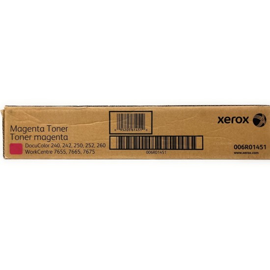 XEROX 006R01451 TONER ORIGINALE MAGENTA DOCUCOLOR 240 WORKCENTRE 7655 [A BOX]
