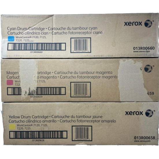 XEROX 3X TAMBURO ORIGINALE CIANO MAGENTA GIALLO PER WORKCENTRE 7120/7125/7220 XEROX 3X TAMBURO ORIGINALE CIANO MAGENTA GIALLO PER WORKCENTRE 7120/7125/7220