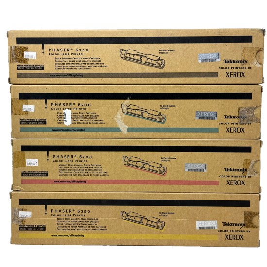 XEROX 016200400/500/600/700 4 TONER NERO CIANO MAGENTA GIALLO PER PHASER 6200 XEROX 016200400/500/600/700 4 TONER NERO CIANO MAGENTA GIALLO PER PHASER 6200