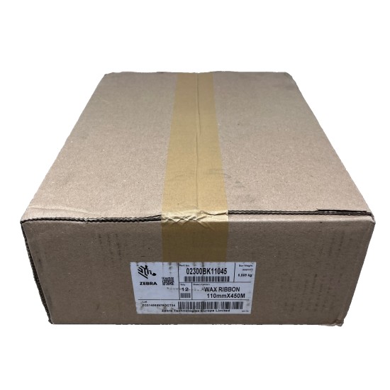 ZEBRA 2300 02300BK11045 110mm x 450mt 12pz RIBBON NASTRO RESINA 220Xi/220Xi4