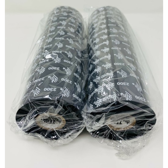 ZEBRA 2300 02300BK22045 220mm x 450mt x 2pz RIBBON NASTRO RESINA 220Xi/220Xi4