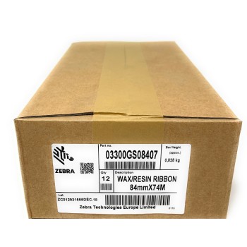 ZEBRA 03300GS08407 84mm x 74m 12 RIBBON ZD420 / ZD421 / ZD620 CF. DA 12 ROTOLI