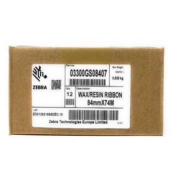 ZEBRA 03300GS08407 84mm x 74m 12 RIBBON ZD420 / ZD421 / ZD620 CF. DA 12 ROTOLI