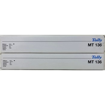TALLY 044703 044 703 NASTRO ORIGINALE NERO PER TALLY MT136 (X 2 Pezzi)