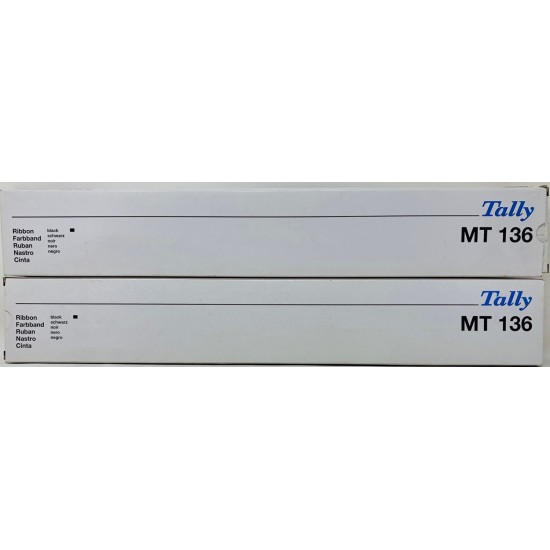 TALLY 044703 044 703 NASTRO ORIGINALE NERO PER TALLY MT136 (X 2 Pezzi)