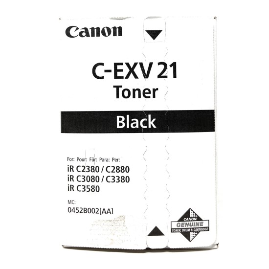CANON C-EXV21BK 0452B002 TONER ORIGINALE NERO C2880/iR C3380 /iR C2380i/C3080 [A BOX]