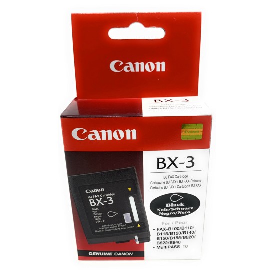 CANON 0884A002 BX-3 CARTUCCIA ORIGINALE NERO PER FAX B110/B120/B140/B150/B550 [A BOX]