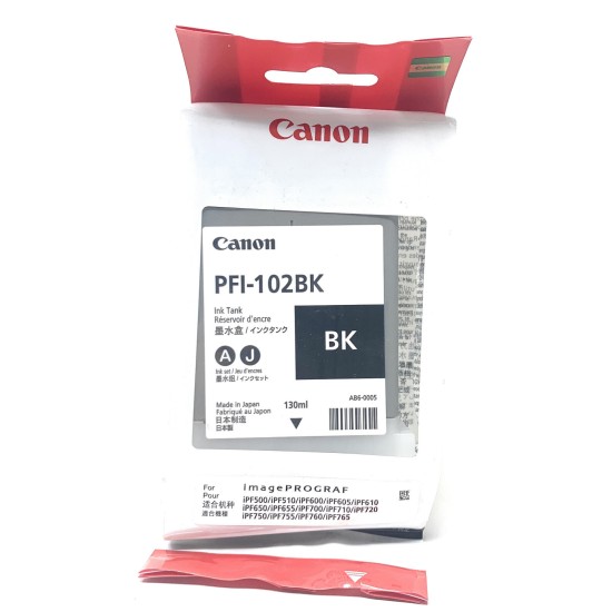CANON 0895B001 PFI-102BK CARTUCCIA ORIGINALE NERO PER iPF500/510/600 [A BOX]