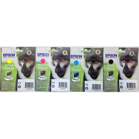 EPSON T0895 MULTIPACK ORIGINALE BK/C/M/Y STYLUS SX110/SX115/SX200/SX205/SX210 [B BOX]