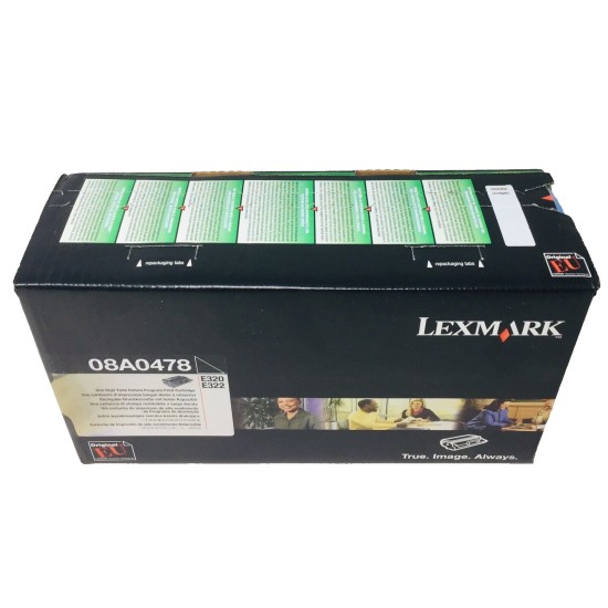 LEXMARK 08A0478 TONER ORIGINALE NERO PER LEXMARK E320/E322 6K [A/B BOX]