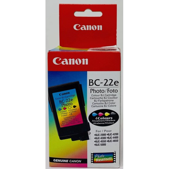 CANON 0902A003 BC-22E CARTUCCIA ORIGINALE COLORE BJC-2000/4200/4300/4400/5000 CANON 0902A003 BC-22E CARTUCCIA ORIGINALE COLORE BJC-2000/4200/4300/4400/5000