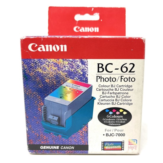 CANON 0920A002 BC-62 CARTUCCIA ORIGINALE FOTO 6 COLORI PER  BJC-7000 [A BOX]