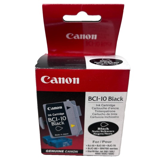 CANON 0956A318AA BCI-10 BCI-10BK CARTUCCIA ORIGINALE NERO BJC-70/BJC-80 CF. 3PZ CANON 0956A318AA BCI-10 BCI-10BK CARTUCCIA ORIGINALE NERO BJC-70/BJC-80 CF. 3PZ