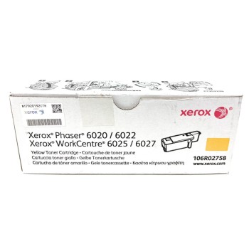 XEROX 106R02758 TONER ORIGINALE GIALLO WORKCENTRE 6025/6027/PHASER 6020/6022 [A BOX]