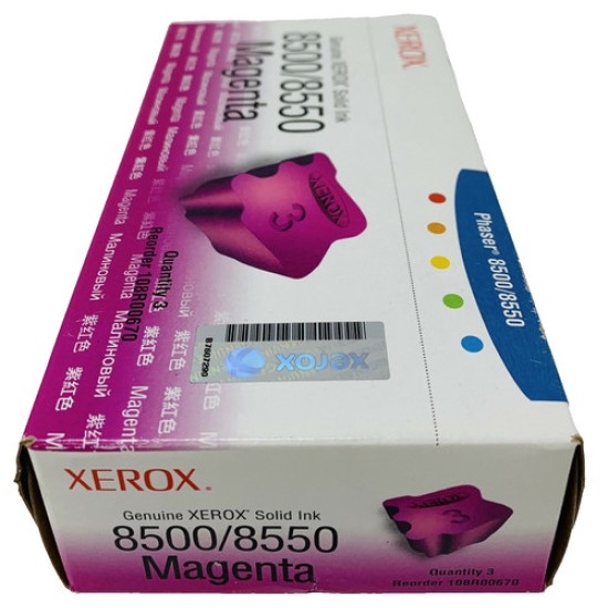 XEROX 108R00670 SOLID INK ORIGINALE MAGENTA PHASER 8500/8550 MFP 3 COLORSTIX XEROX 108R00670 SOLID INK ORIGINALE MAGENTA PHASER 8500/8550 MFP 3 COLORSTIX
