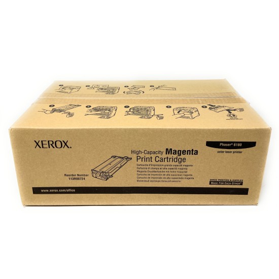 XEROX 113R00724 TONER ORIGINALE MAGENTA ALTA CAPACITA' PHASER 6180/6180N [A BOX]
