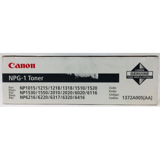 CANON 1372A005 NPG-1 TONER ORIGINALE NP1510/NP1520/NP1530 NP1550/NP2010/NP2020 CANON 1372A005 NPG-1 TONER ORIGINALE NP1510/NP1520/NP1530 NP1550/NP2010/NP2020