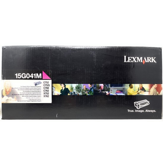 LEXMARK 15G041M TONER ORIGINALE MAGENTA C752/C752L/C760/C762/X752/X762 [A BOX]