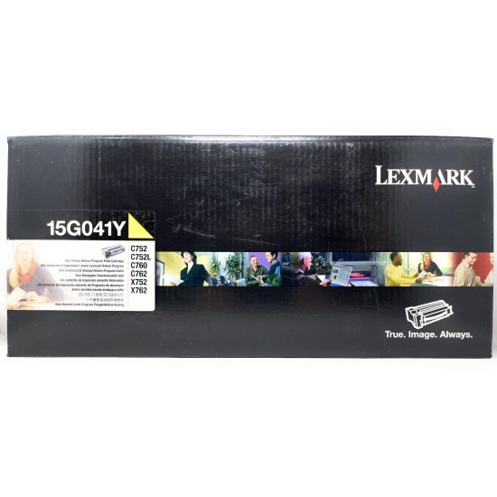 LEXMARK 15G041Y TONER ORIGINALE GIALLO C752/C752L/C760/C762/X752/X762 [A BOX]