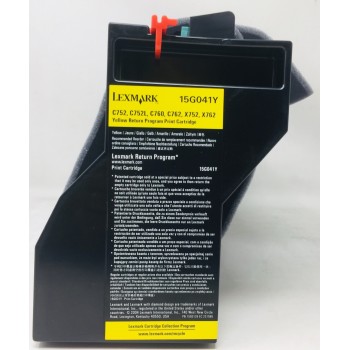LEXMARK 15G041Y TONER ORIGINALE GIALLO C752/C752L/C760/C762/X752/X762 [NO BOX]