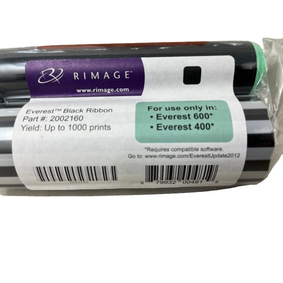 RIMAGE 2002160 RIBBON NERO ORIGINALE PER EVEREST 400/EVEREST 600 [1.000 PG]