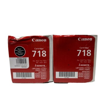 CANON 2662B017 718BK PACCO DOPPIO ORIGINALE NERO i-SENSYS LBP-7200CDN/MF 8350CDN CANON 2662B017 718BK PACCO DOPPIO ORIGINALE NERO i-SENSYS LBP-7200CDN/MF 8350CDN