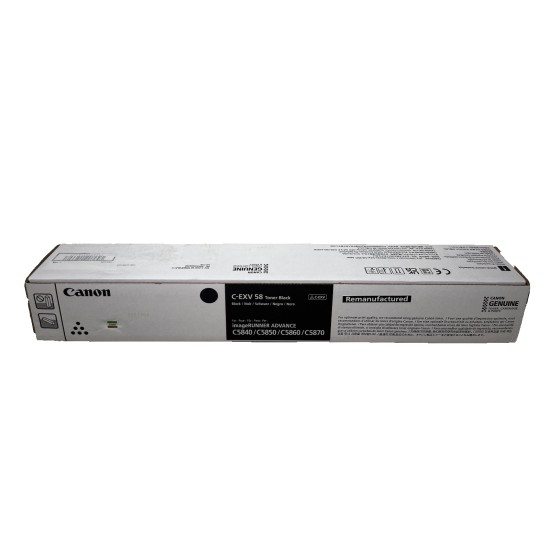 CANON C-EXV58 3763C002 TONER ORIGINALE NERO iR ADV DX 5840I/5850I/5860I [A BOX]