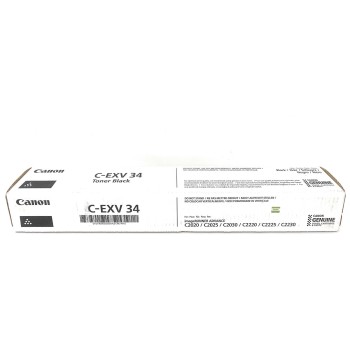 CANON 3782B002 C-EXV34BK TONER ORIGINALE NERO iR C2020/iR C2025/iR C2030 [A BOX]