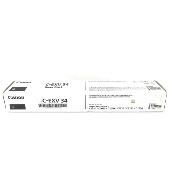 CANON 3782B002 C-EXV34BK TONER ORIGINALE NERO iR C2020/iR C2025/iR C2030 [A BOX]
