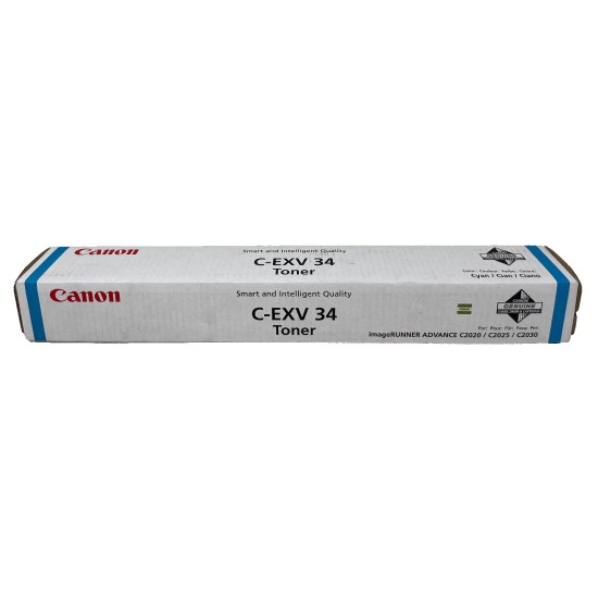 CANON 3783B002 C-EXV34C TONER ORIGINALE CIANO iR C2020/iR C2025/C2030 [A BOX]