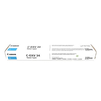 CANON 3783B002 C-EXV34C TONER ORIGINALE CIANO iR C2020/iR C2025/C2030 [A BOX]