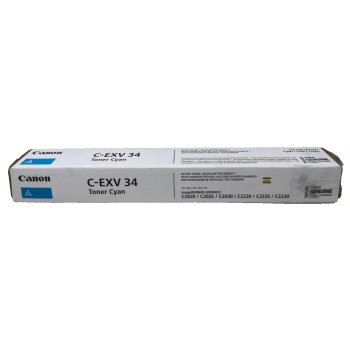 CANON 3783B002 C-EXV34C TONER ORIGINALE CIANO iR C2020/iR C2025/C2030 [OPEN BOX]