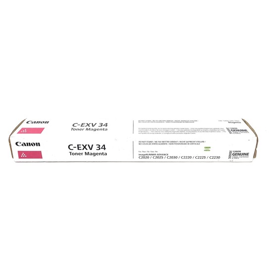 CANON 3784B002 C-EXV34M TONER ORIGINALE MAGENTA iR C2020/iR C2025/C2030 [A BOX]