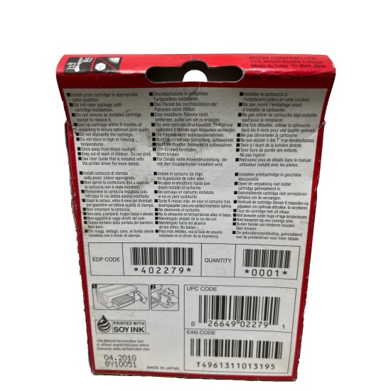 RICOH 402279 RC-C21 CARTUCCIA ORIGINALE CIANO G700 RICOH 402279 RC-C21 CARTUCCIA ORIGINALE CIANO G700