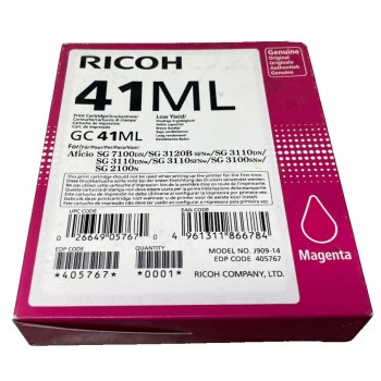 RICOH 405767 GC 41ML 41ML CARTUCCIA ORIGINALE MAGENTA SG 3100SNw/SG 7100DN RICOH 405767 GC 41ML 41ML CARTUCCIA ORIGINALE MAGENTA SG 3100SNw/SG 7100DN
