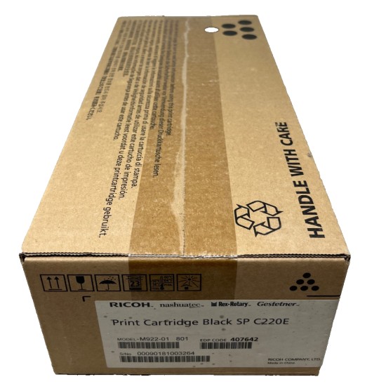 RICOH 407642 406765 TONER ORIGINALE NERO AFICIO SP C220/SP C221/SP C240 [B BOX]