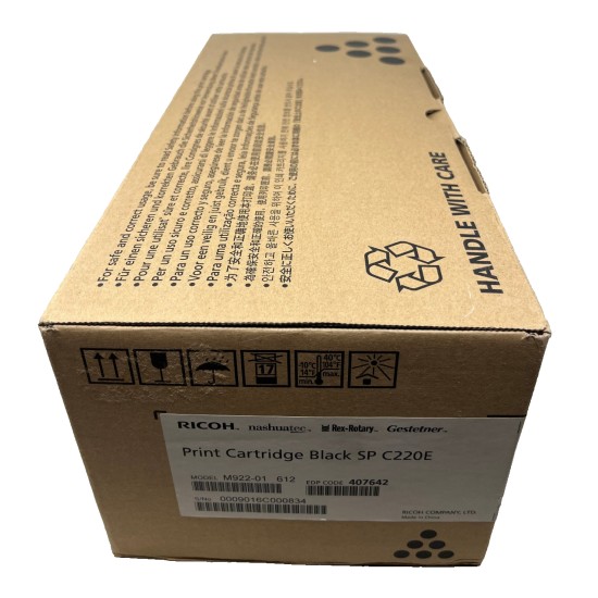 RICOH 407642 406765 TONER ORIGINALE NERO AFICIO SP C220/SP C221/SP C240 [B BOX]