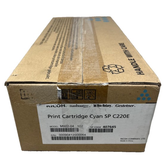 RICOH 407645 TONER ORIGINALE CIANO AFICIO SP C220/SP C221/SP C240 [OPEN BOX]