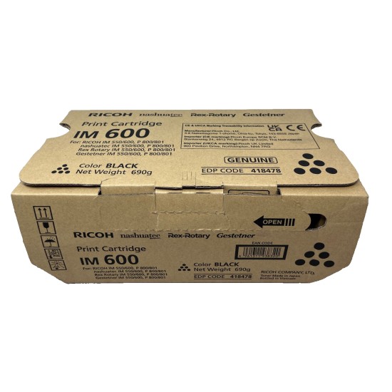 RICOH 418478 IM600 TONER ORIGINALE PER IM550/IM600/P800/P801 [A BOX]