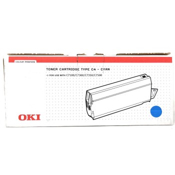OKI 41963007 TYPE C4 TONER ORIGINALE CIANO PER C7100/C7300/C7350/C7500 [A BOX]