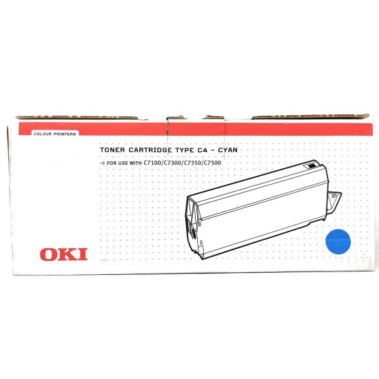 OKI 41963007 TYPE C4 TONER ORIGINALE CIANO PER C7100/C7300/C7350/C7500 [A BOX]