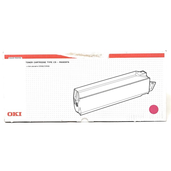 OKI 41963606 TONER ORIGINALE MAGENTA TYPE C5 PER OKI C9300/C9500 [B BOX]