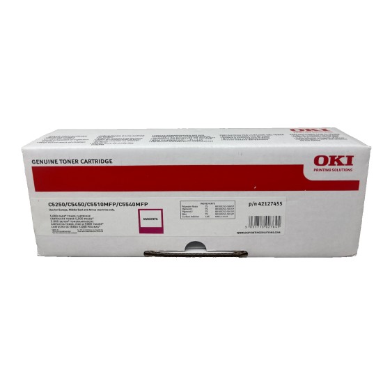 OKI 42127455 TONER ORIGINALE MAGENTA C5250/C5450/C5510 MFP/C5540 MFP [A BOX]