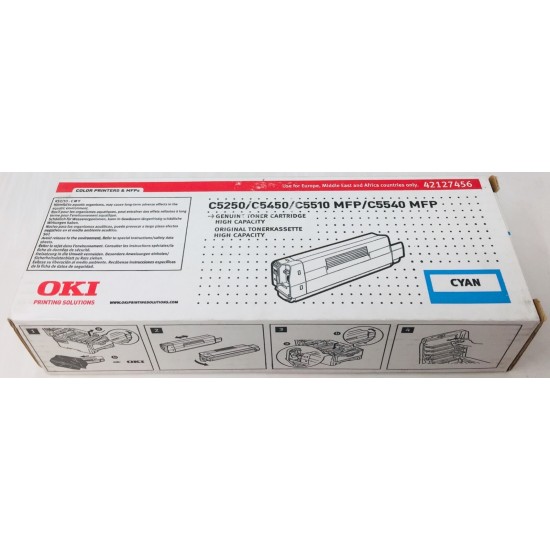 OKI 42127456 TONER ORIGINALE CIANO C5250/C5450/C5510 MFP/C5540 MFP [B BOX]