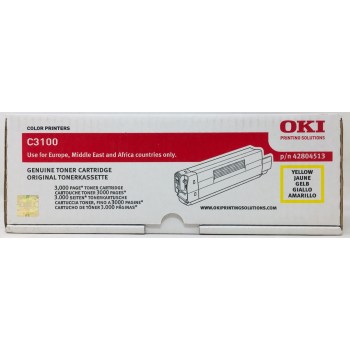 OKI 42804513 TONER ORIGINALE GIALLO TYPE C6L PER OKI C3100 (3K)