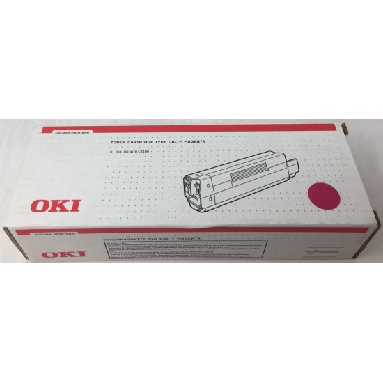 OKI 42804514 TONER ORIGINALE MAGENTA TYPE C6L PER OKI C3100 (3.000 PG) OKI 42804514 TONER ORIGINALE MAGENTA TYPE C6L PER OKI C3100 (3.000 PG)