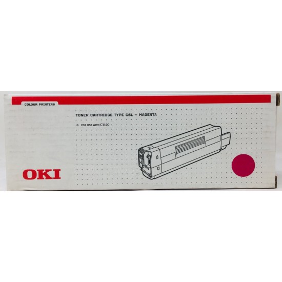 OKI 42804514 TONER ORIGINALE MAGENTA TYPE C6L PER OKI C3100 (3.000 PG) OKI 42804514 TONER ORIGINALE MAGENTA TYPE C6L PER OKI C3100 (3.000 PG)