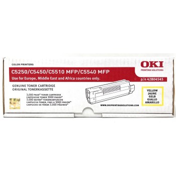 OKI 42804545 TONER ORIGINALE GIALLO C5250/C5450/C5510 MFP/C5540 MFP 3K [A BOX]