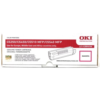 OKI 42804546 TONER ORIGINALE MAGENTA C5250/C5450/C5510 MFP/C5540 MFP 3K [A BOX]