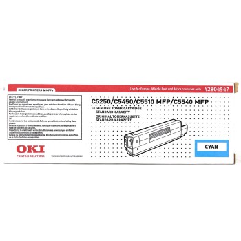 OKI 42804547 TONER ORIGINALE CIANO C5250/C5450/C5510 MFP/C5540 MFP 3K [A BOX]